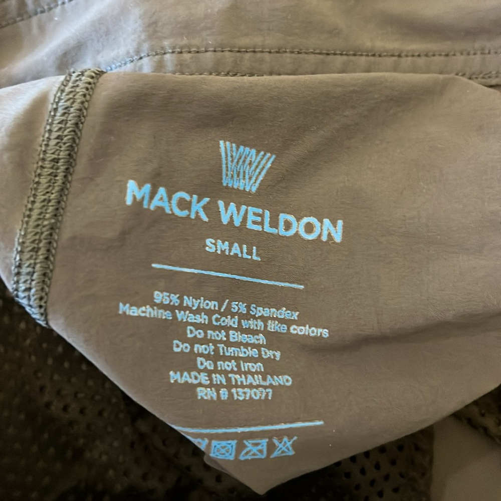 Mack Weldon Shorts Mens S Slate Blue 7" Ins. Performance Athletic Nylon Stretch